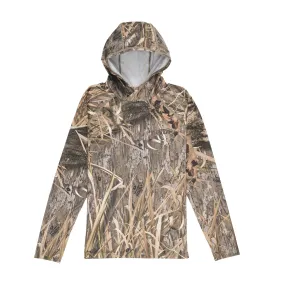 Youth Mossy Oak Hooded Performance Shirt