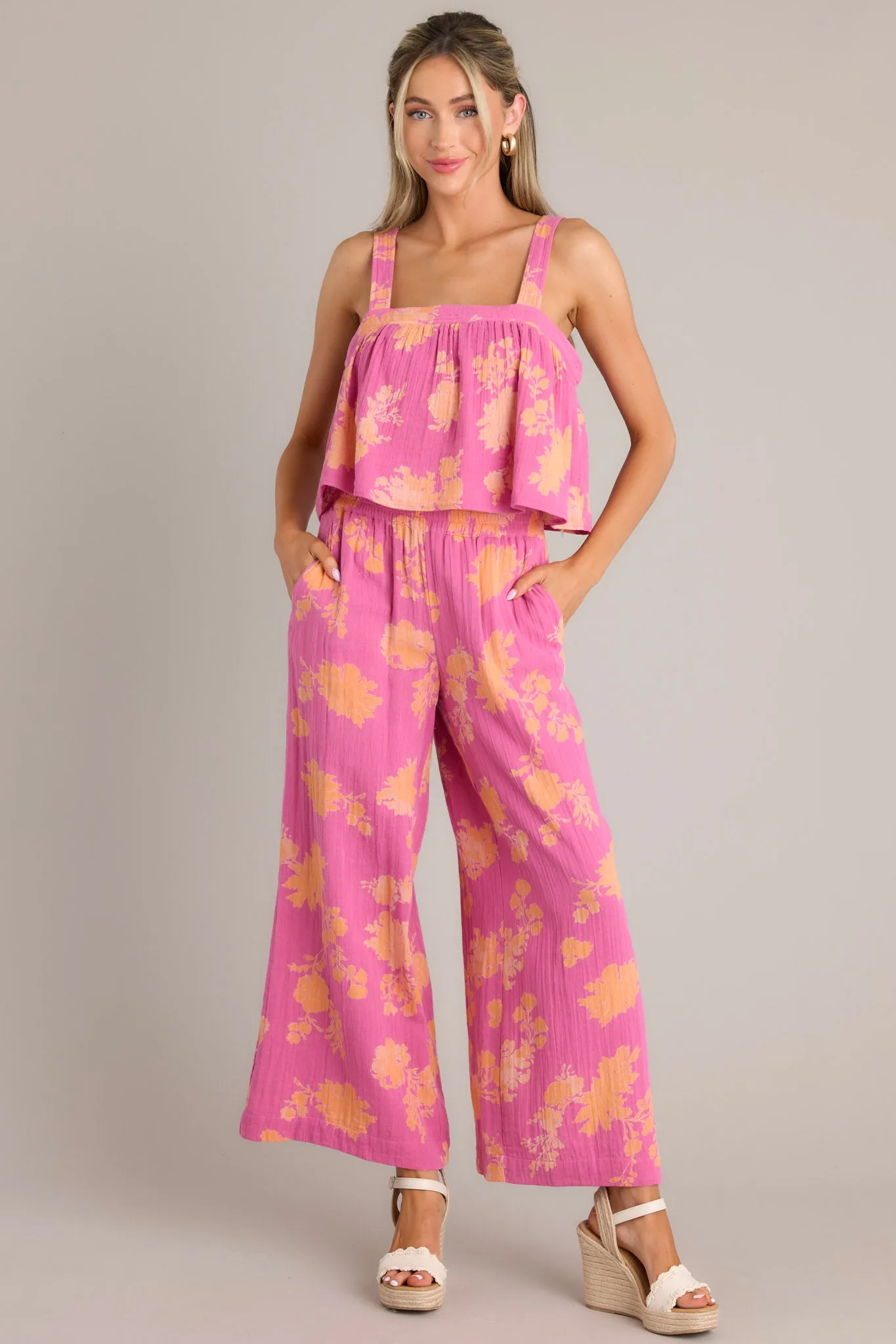 Z-Supply Monte Sunshine Raspberry Sorbet Floral Pants